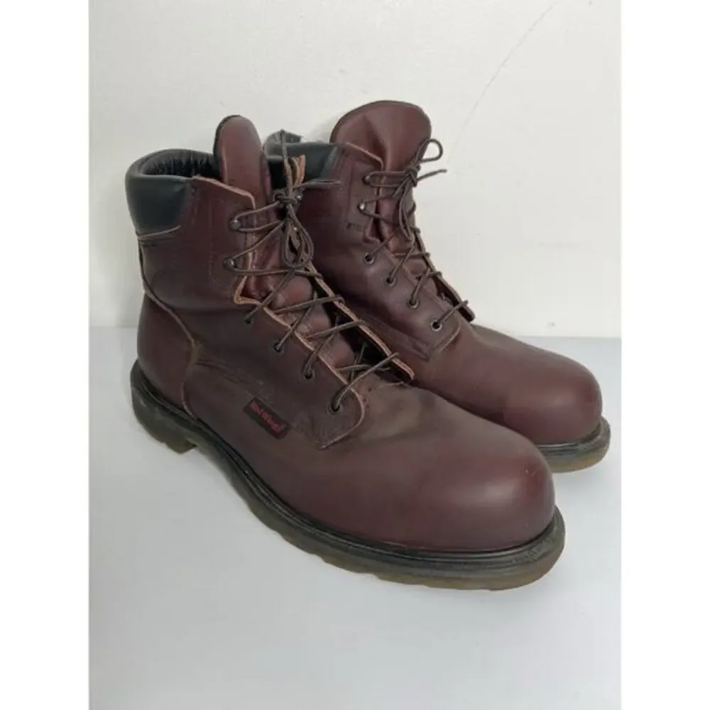 Red Wing 2406 Leather Safety Steel Toe Work Boots USA Mens Size 15 E2